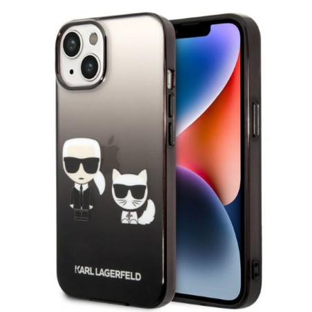 Kryt Karl Lagerfeld Ikonik Karl & Choupette pro iPhone 14