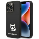 Kryt Karl Lagerfeld Silicone Choupette Body iPhone 14 Pro Max černý