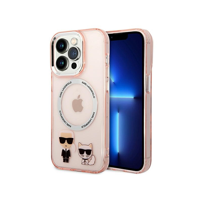 Kryt Karl Lagerfeld KLHMP14LHKCP pro iPhone 14 Pro - růžový