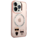 Kryt Karl Lagerfeld Karl&Choupette pro iPhone 14 Pro – růžový