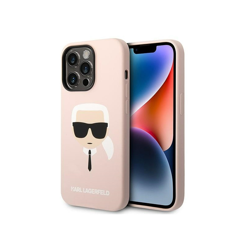 Kryt Karl Lagerfeld KLHMP14LSLKHLP pro iPhone 14 Pro - light pink