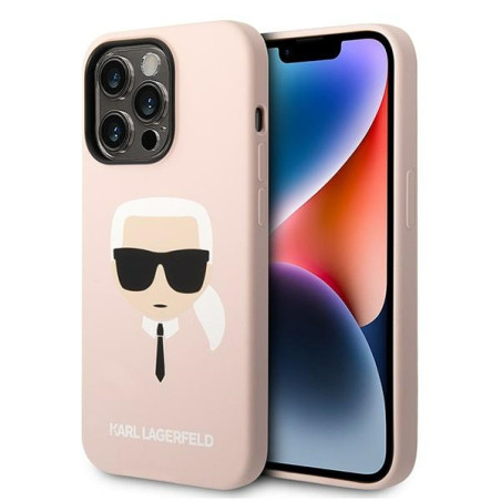 Kryt Karl Lagerfeld KLHMP14LSLKHLP pro iPhone 14 Pro – light pink
