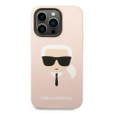 Kryt Karl Lagerfeld KLHMP14LSLKHLP pro iPhone 14 Pro – light pink