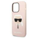 Kryt Karl Lagerfeld KLHMP14LSLKHLP pro iPhone 14 Pro – light pink