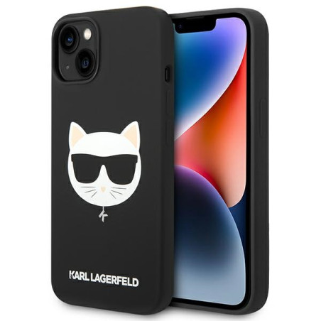 Kryt Karl Lagerfeld Choupette Head Magsafe pro iPhone 14 Plus černý
