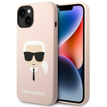 Kryt Karl Lagerfeld MagSafe pro iPhone 14 Plus – světle růžový