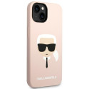 Kryt Karl Lagerfeld MagSafe pro iPhone 14 Plus – světle růžový