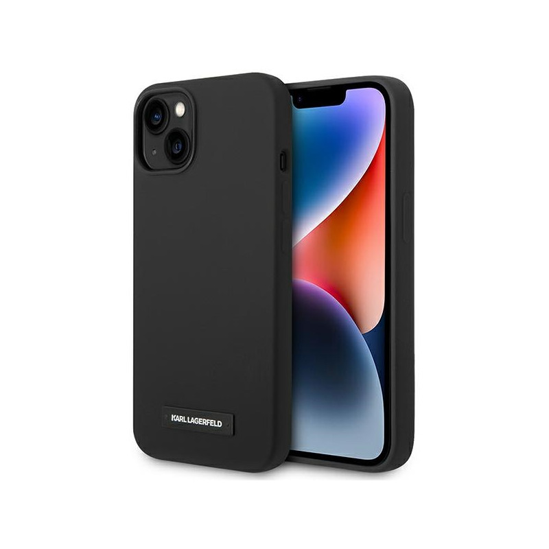 Kryt Karl Lagerfeld KLHMP14MSLMP1K pro iPhone 14 Plus - hardcase černý / černý silikon (MagSafe)