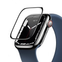 HOCO A30 Ochranné sklo 3D FULL-COVER 0.15mm pro Apple Watch 7/8 45mm, montážní rámeček