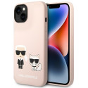 Kryt Karl Lagerfeld KLHMP14MSSKCI pro iPhone 14 Plus – světle růž