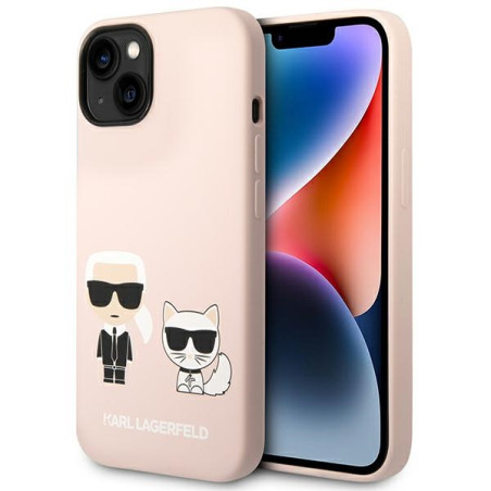 Kryt Karl Lagerfeld KLHMP14MSSKCI pro iPhone 14 Plus – světle růž