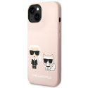 Kryt Karl Lagerfeld KLHMP14MSSKCI pro iPhone 14 Plus – světle růž