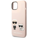 Kryt Karl Lagerfeld KLHMP14MSSKCI pro iPhone 14 Plus – světle růž