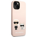 Kryt Karl Lagerfeld KLHMP14SSSKCI pro iPhone 14 light pink