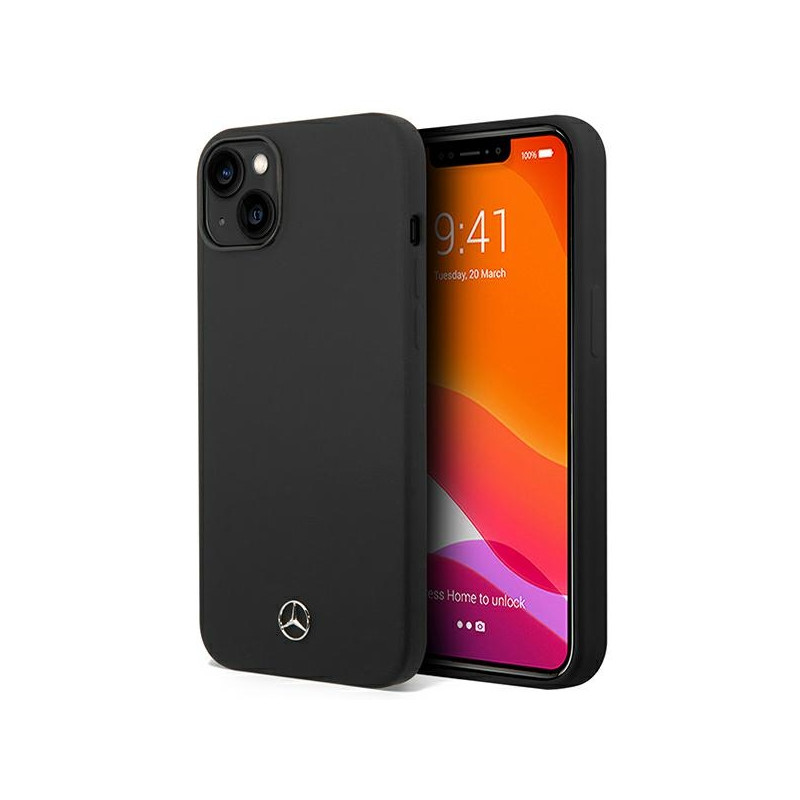 Kryt Mercedes Silicone Line pro iPhone 14 - černý