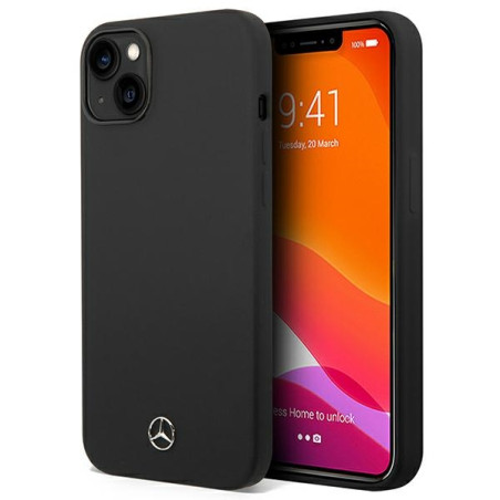 Kryt Mercedes SILICONE LINE pro iPhone 14 Plus - černý