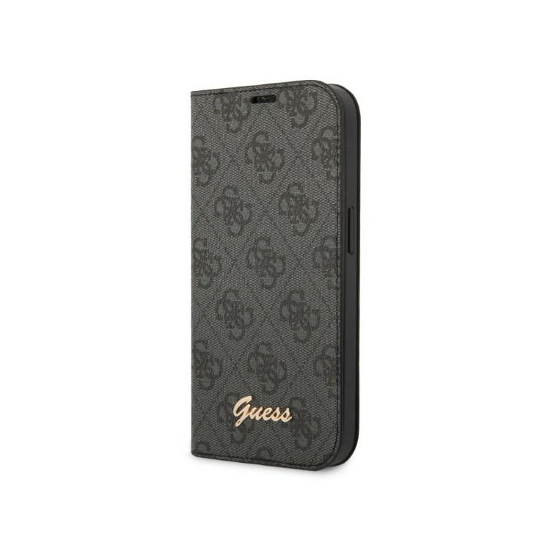 Kryt Guess 4G Vintage Gold Logo pro iPhone 14 Pro - black/black