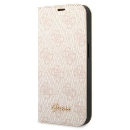 Kryt GUESS 4G Vintage Gold Logo iPhone 14 Pro pink/pink