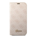 Kryt Guess 4G Vintage Gold Logo iPhone 14 Pro Max - růžová