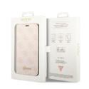 Kryt Guess 4G Vintage Gold Logo iPhone 14 Pro Max - růžová