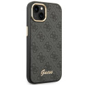 Kryt Guess 4G Vintage Gold Logo iPhone 14 black