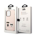 Kryt Karl Lagerfeld KLHMP14LSSKCI pro iPhone 14 Pro light pink