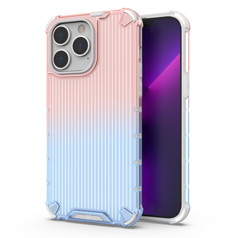 Kryt Hurtel OMBRE Protect pro iPhone 13 Pro Max - růžová/modrá