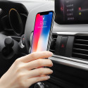 HOCO CA47 Magnetický držák na mobilní telefon do mřížky ventilace automobilu, stříbrný