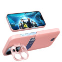 Hurtel Leather Stand Case pro iPhone 14 – růžové