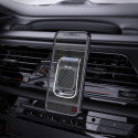 HOCO CA74 Magnetický držák na mobilní telefon do mřížky ventilace, černo-stříbrný