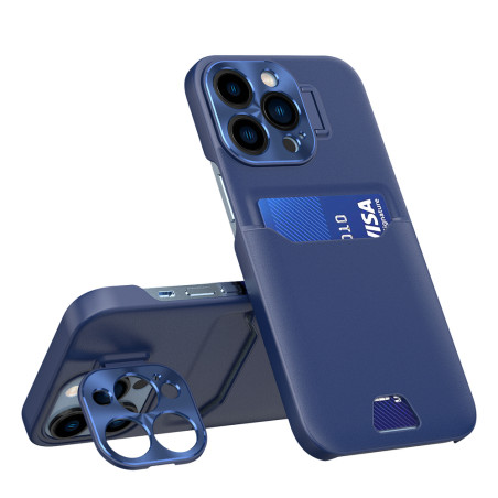 Hurtel LEATHER STAND CASE pro iPhone 14 Pro Max modré
