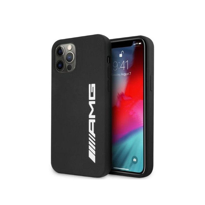 Kryt AMG Silicone Big Logo pro iPhone 12 Pro Max - černý