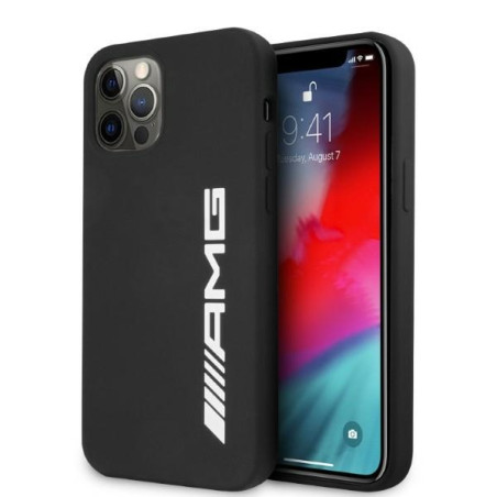 Kryt AMG Silicone Big Logo pro iPhone 12 Pro Max černý
