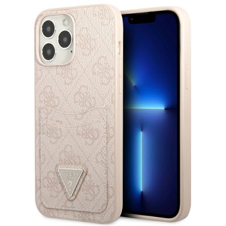 Kryt GUESS 4G TRIANGLE LOGO pro iPhone 13 - růžový