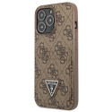 Kryt Guess 4G Double Card Triangle Logo iPhone 13 Pro - hnědý