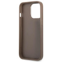 Kryt Guess 4G Double Card Triangle Logo iPhone 13 Pro - hnědý