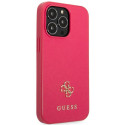 Kryt Guess SAFFIANO 4G SMALL METAL LOGO pro iPhone 13 Pro - růžová