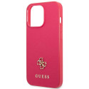 Kryt Guess SAFFIANO 4G SMALL METAL LOGO pro iPhone 13 Pro - růžová