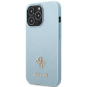 Kryt Guess SAFFIANO 4G SMALL METAL LOGO iPhone 13 Pro Max - modrý