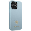 Kryt Guess SAFFIANO 4G SMALL METAL LOGO iPhone 13 Pro Max - modrý