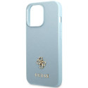 Kryt Guess SAFFIANO 4G SMALL METAL LOGO iPhone 13 Pro Max - modrý