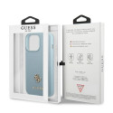 Kryt Guess SAFFIANO 4G SMALL METAL LOGO iPhone 13 Pro Max - modrý