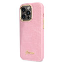 Kryt Guess Croco Collection iPhone 14 Pro - růžová