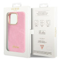 Kryt Guess Croco Collection iPhone 14 Pro - růžová