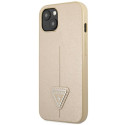 Kryt Guess Saffiano Triangle iPhone 14 Plus - beige