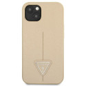 Kryt Guess Saffiano Triangle iPhone 14 Plus - beige