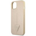 Kryt Guess Saffiano Triangle iPhone 14 Plus - beige