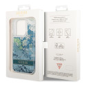 Kryt Guess Flower Liquid Glitter pro iPhone 14 Pro Max - zelená