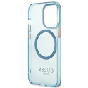 Kryt Guess GOLD OUTLINE TRANSLUCENT MagSafe iPhone 13 - modrý