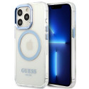 Kryt GUESS Metal Outline MagSafe iPhone 13 Pro/13 modrá